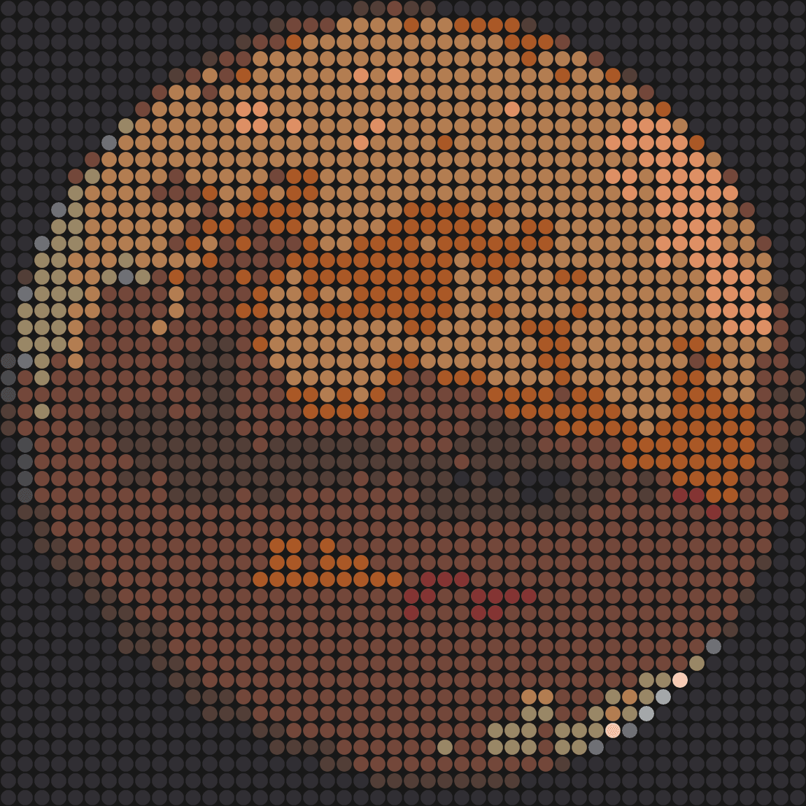 Mars – Pixel-Art Mosaik Set aus Klemmbausteinen | Weltraum Wandbild DIY