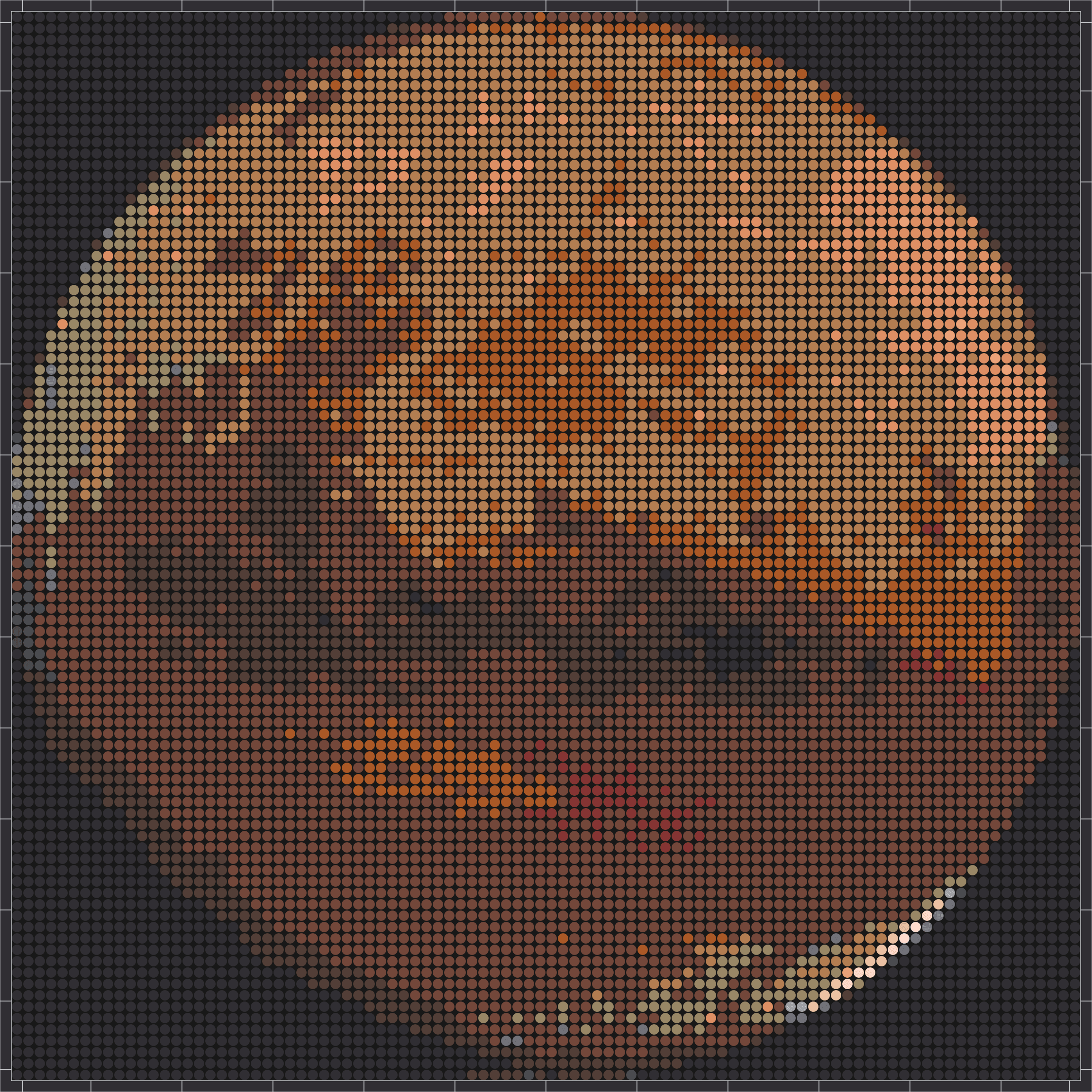 Mars – Pixel-Art Mosaik Set aus Klemmbausteinen | Weltraum Wandbild DIY