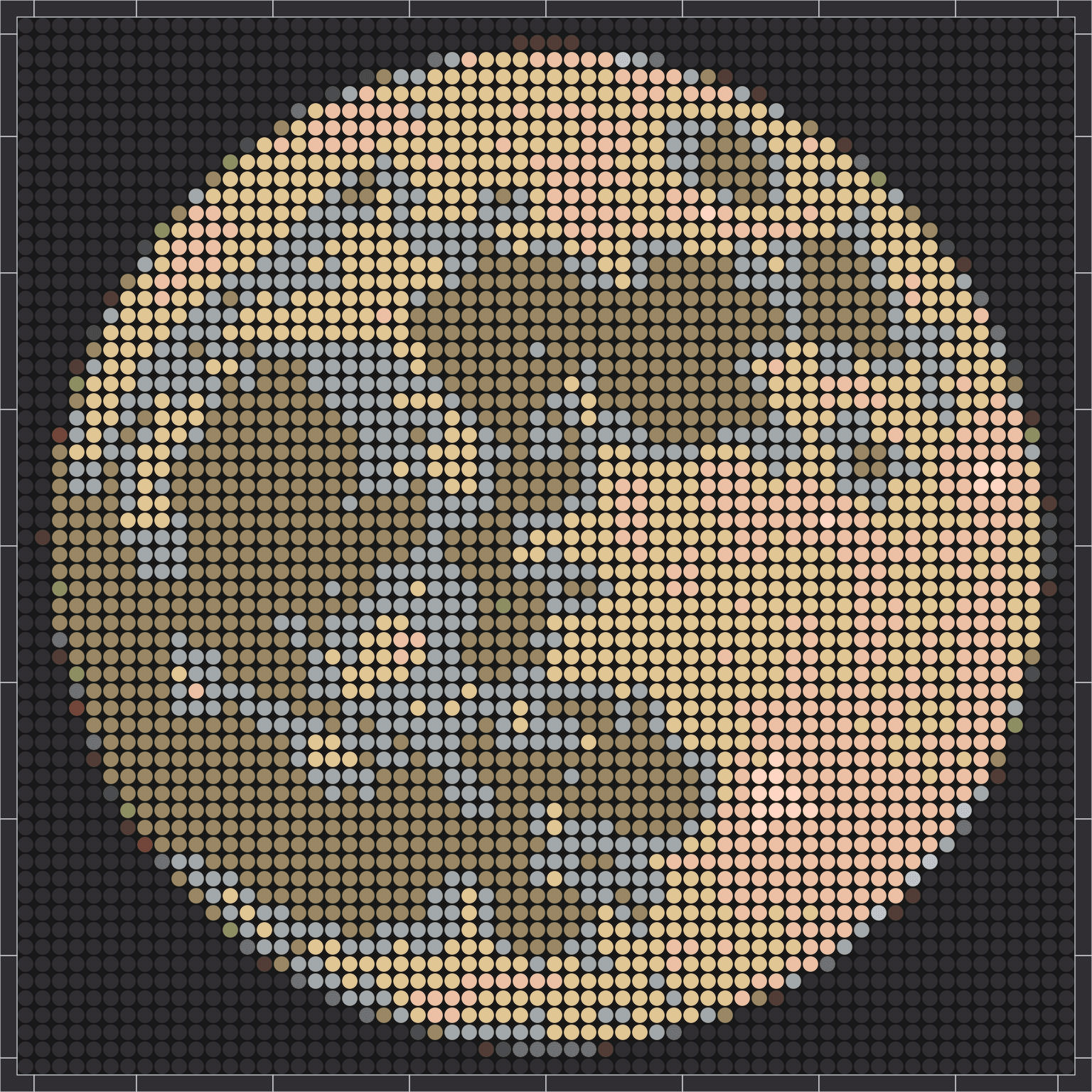 Mond – Pixel-Art Mosaik Set aus Klemmbausteinen | Weltraum Wandbild DIY