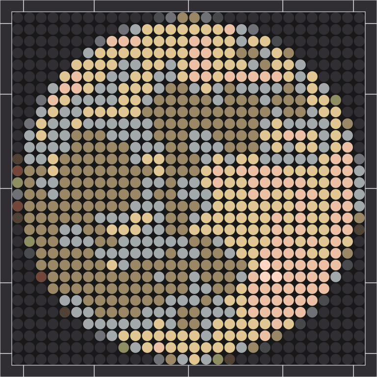 Mond – Pixel-Art Mosaik Set aus Klemmbausteinen | Weltraum Wandbild DIY