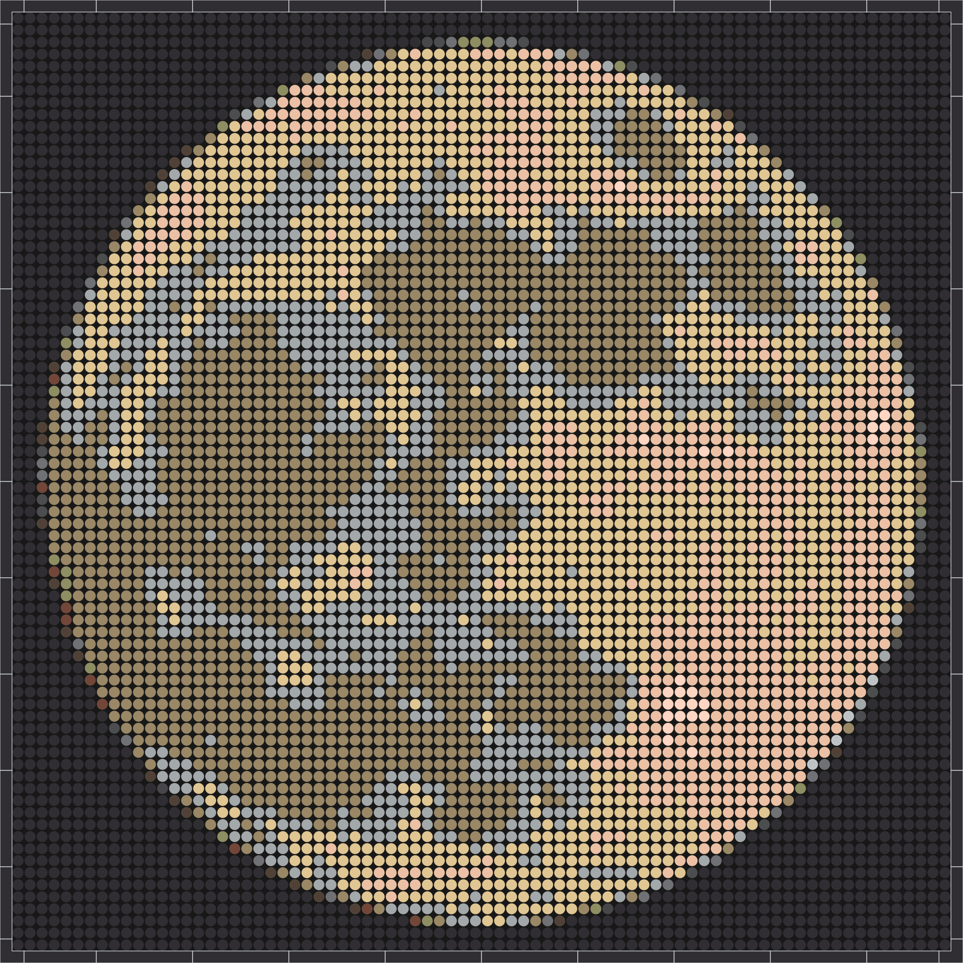 Mond – Pixel-Art Mosaik Set aus Klemmbausteinen | Weltraum Wandbild DIY