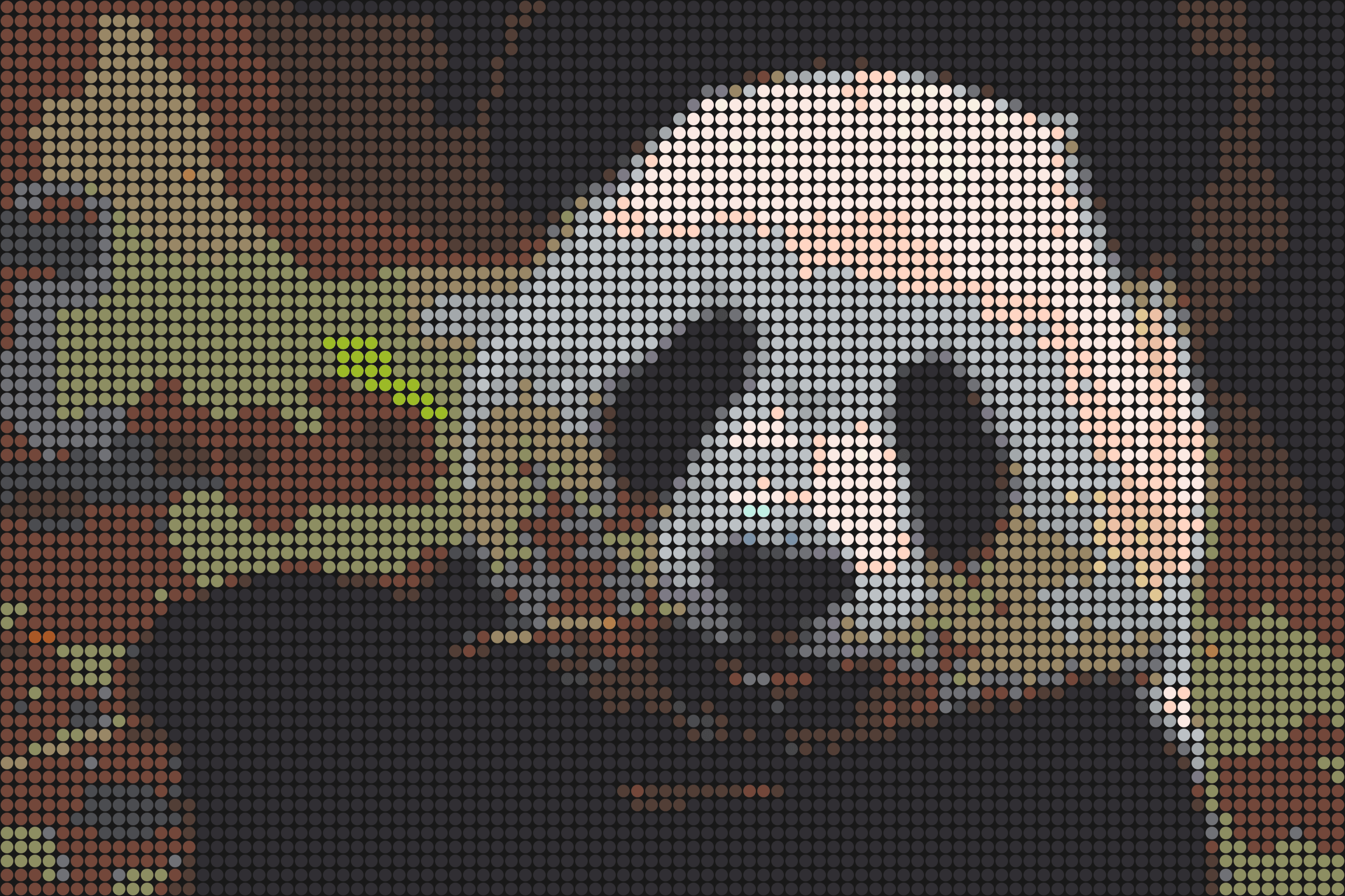 Panda 1 – Pixel-Art Mosaik Set aus Klemmbausteinen | Tiermotiv Wandbild DIY