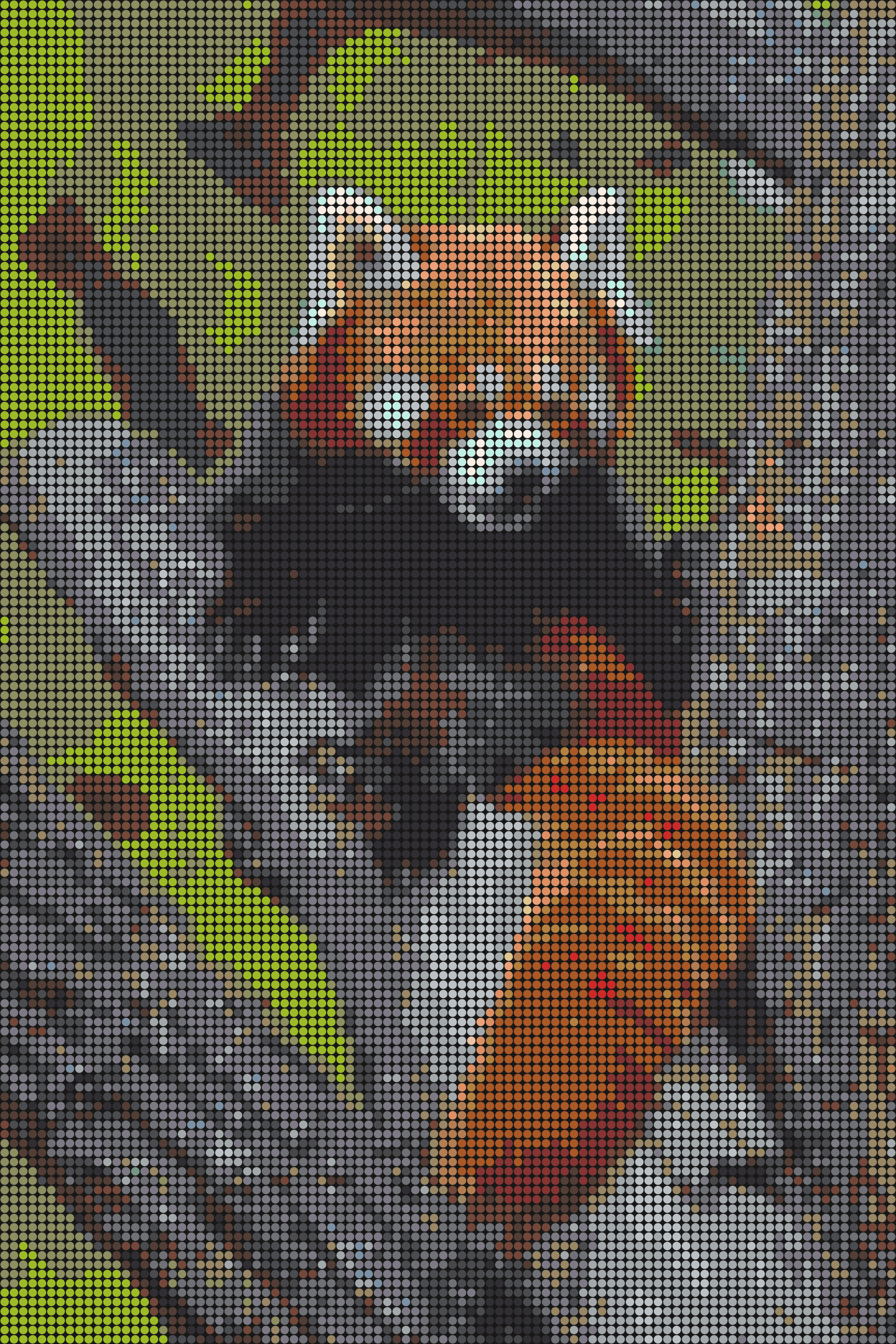 Roter Panda – Pixel-Art Mosaik Set aus Klemmbausteinen | Tiermotiv Wandbild DIY