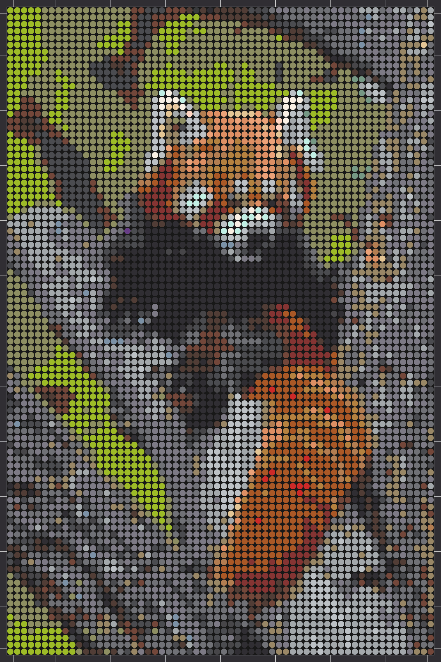 Roter Panda – Pixel-Art Mosaik Set aus Klemmbausteinen | Tiermotiv Wandbild DIY