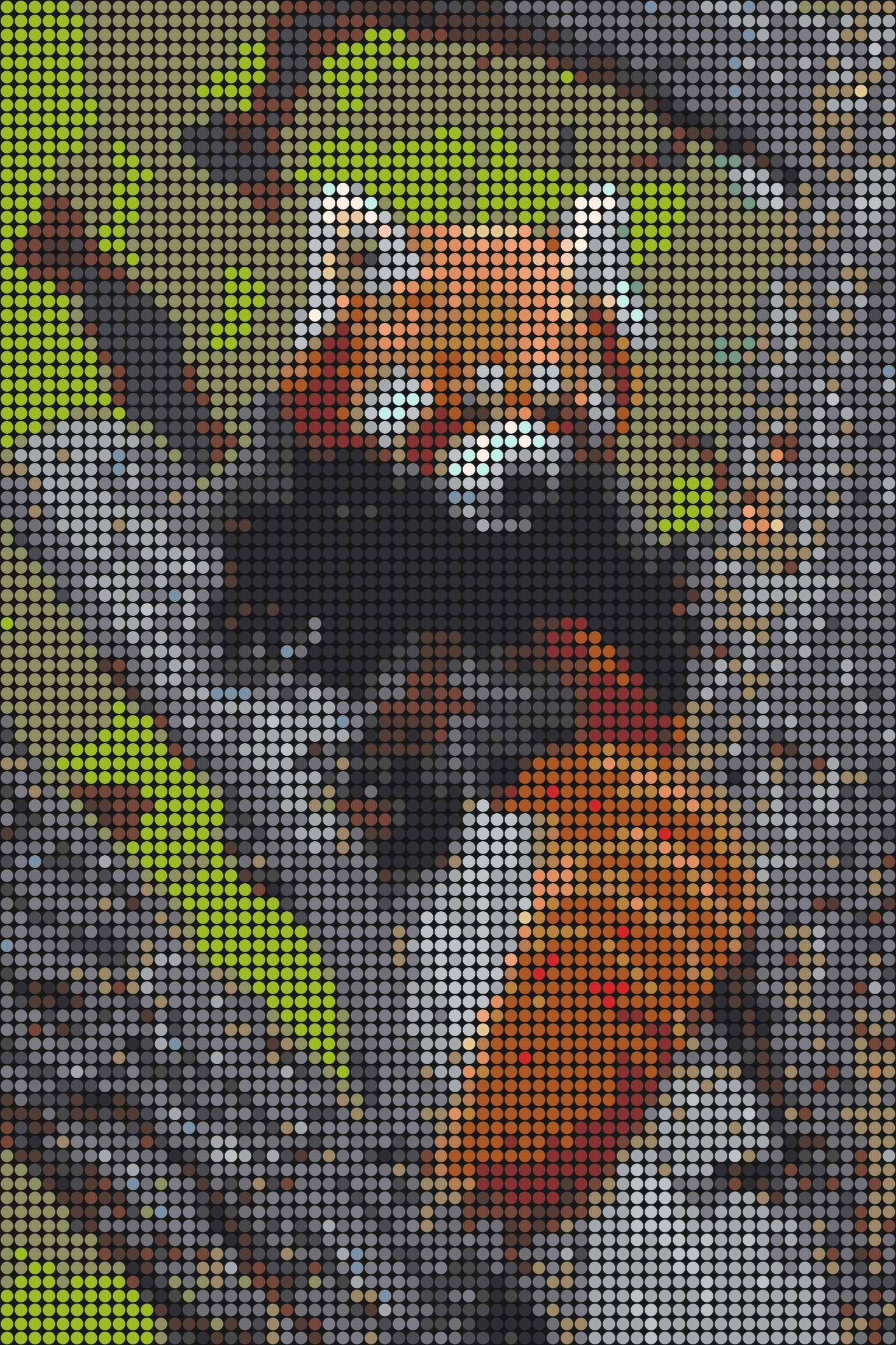 Roter Panda – Pixel-Art Mosaik Set aus Klemmbausteinen | Tiermotiv Wandbild DIY