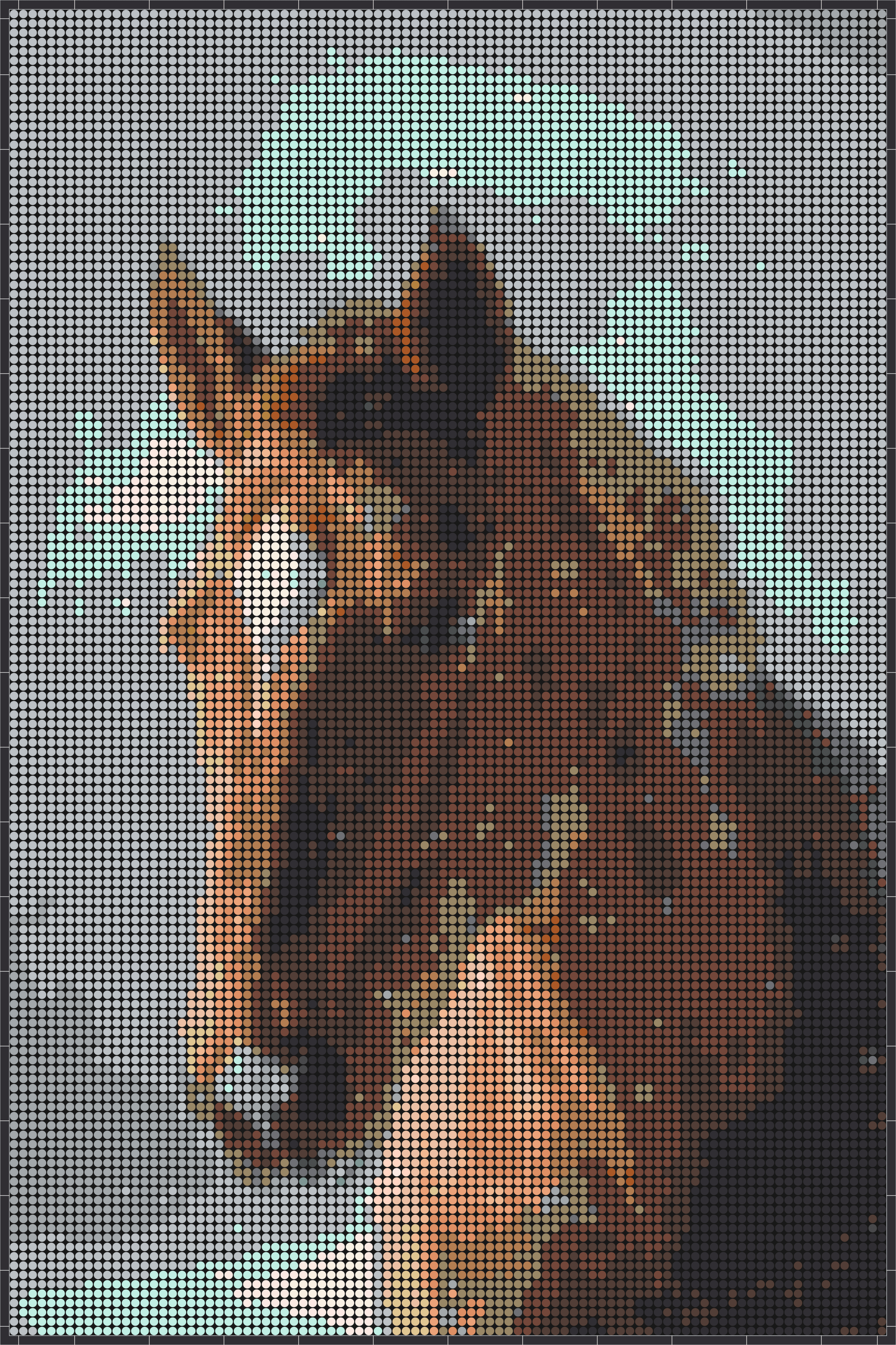 Pferd 1 – Pixel-Art Mosaik Set aus Klemmbausteinen | Tiermotiv Wandbild DIY