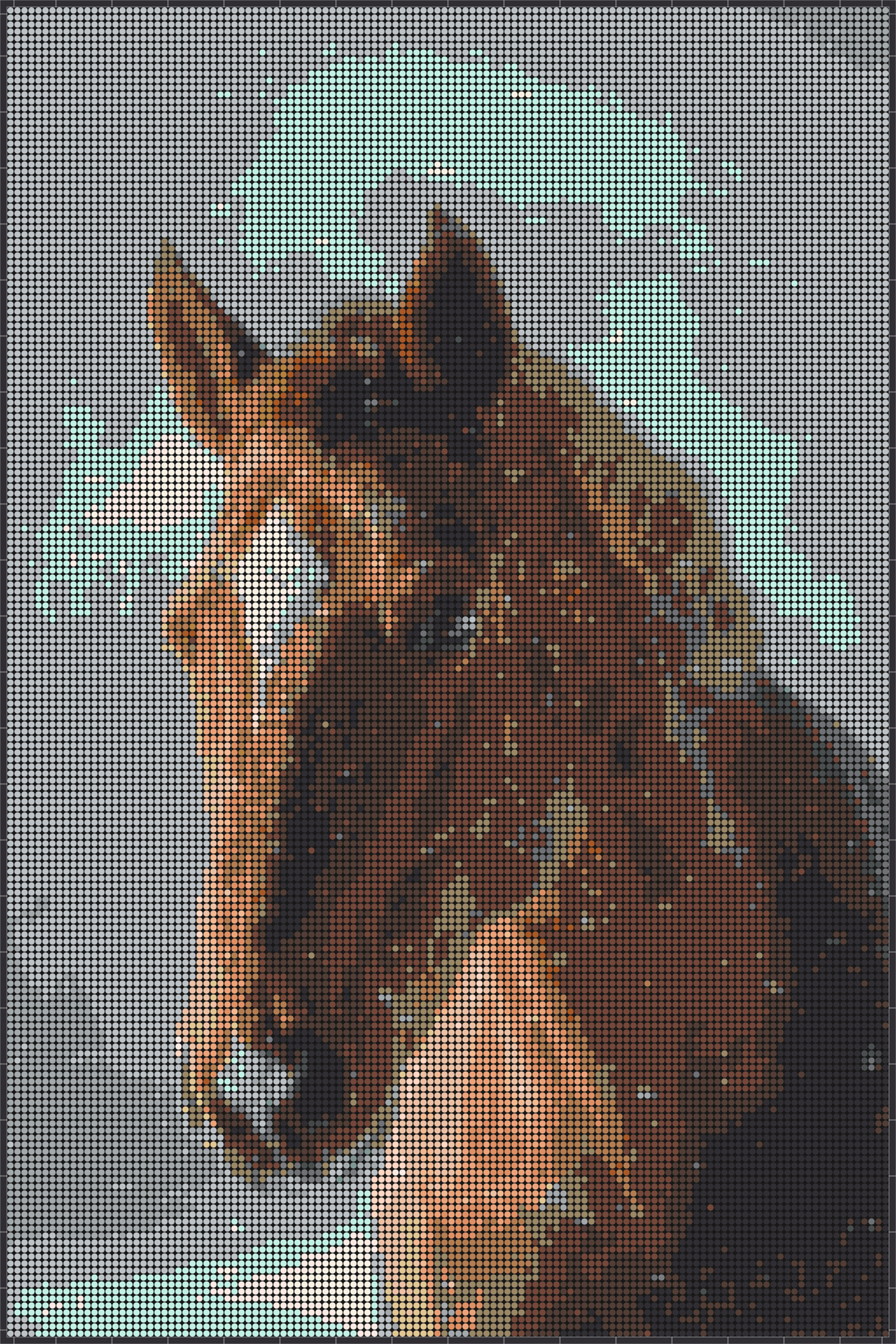 Pferd 1 – Pixel-Art Mosaik Set aus Klemmbausteinen | Tiermotiv Wandbild DIY