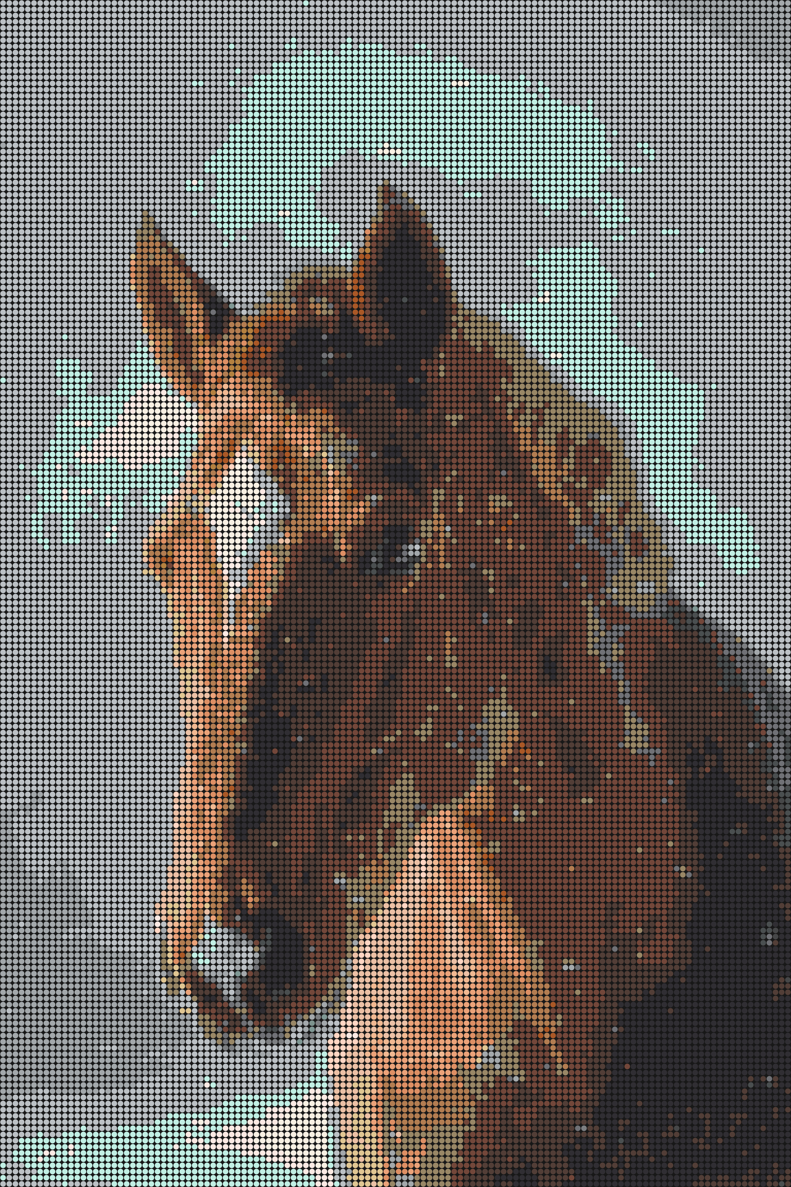 Pferd 1 – Pixel-Art Mosaik Set aus Klemmbausteinen | Tiermotiv Wandbild DIY