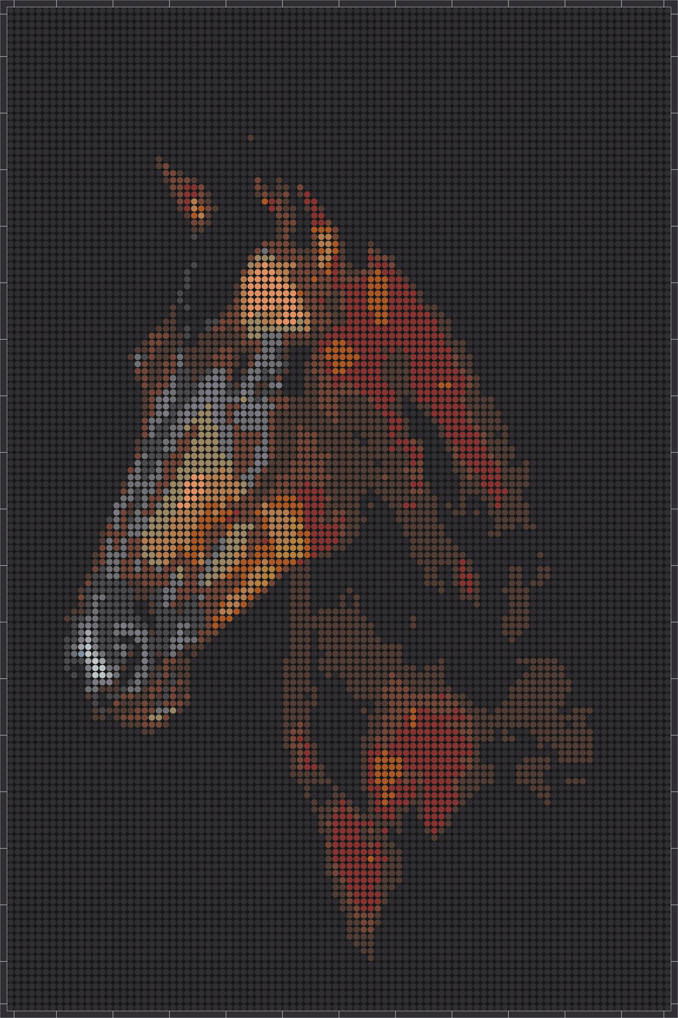 Pferd 2 – Pixel-Art Mosaik Set aus Klemmbausteinen | Tiermotiv Wandbild DIY