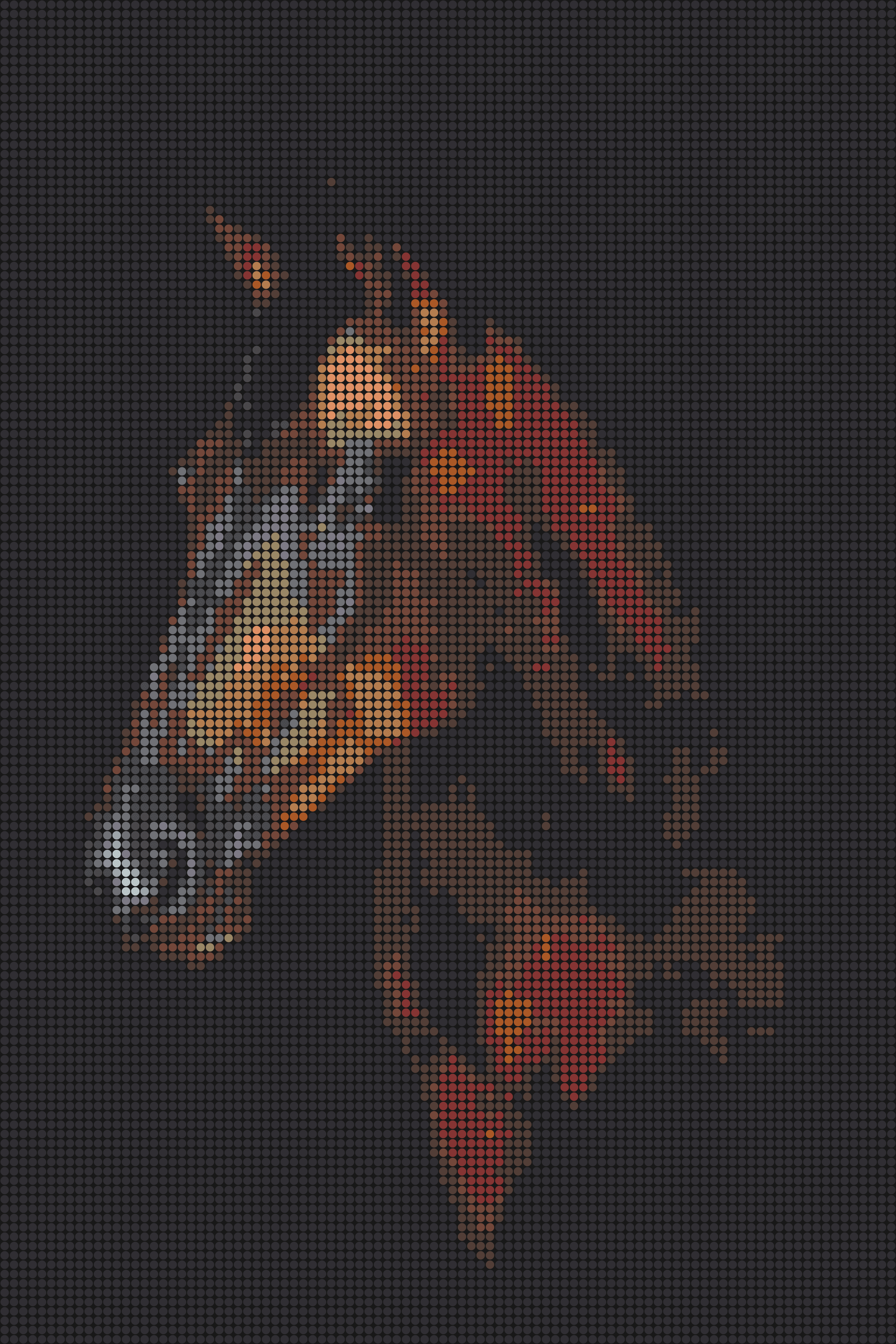 Pferd 2 – Pixel-Art Mosaik Set aus Klemmbausteinen | Tiermotiv Wandbild DIY