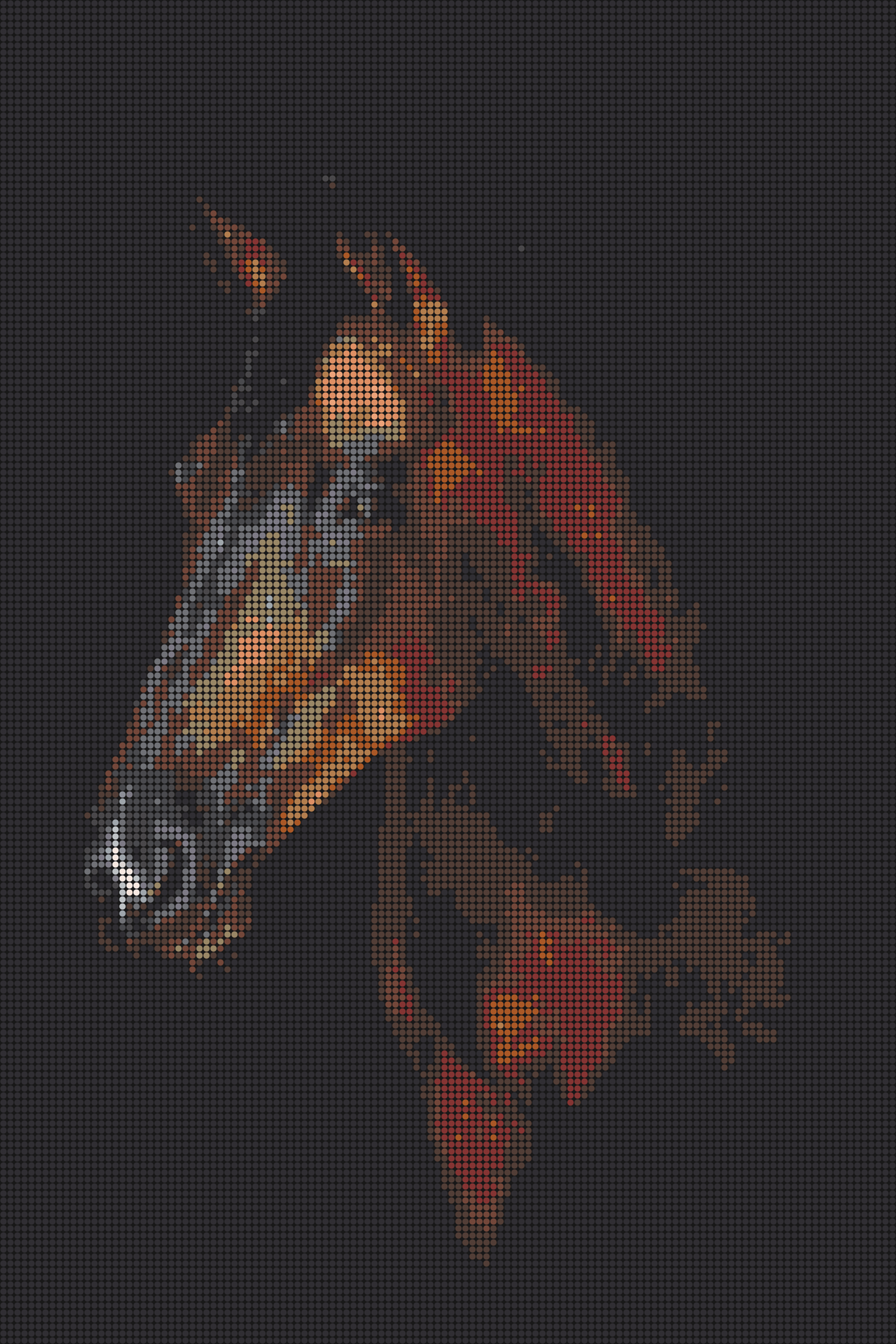 Pferd 2 – Pixel-Art Mosaik Set aus Klemmbausteinen | Tiermotiv Wandbild DIY