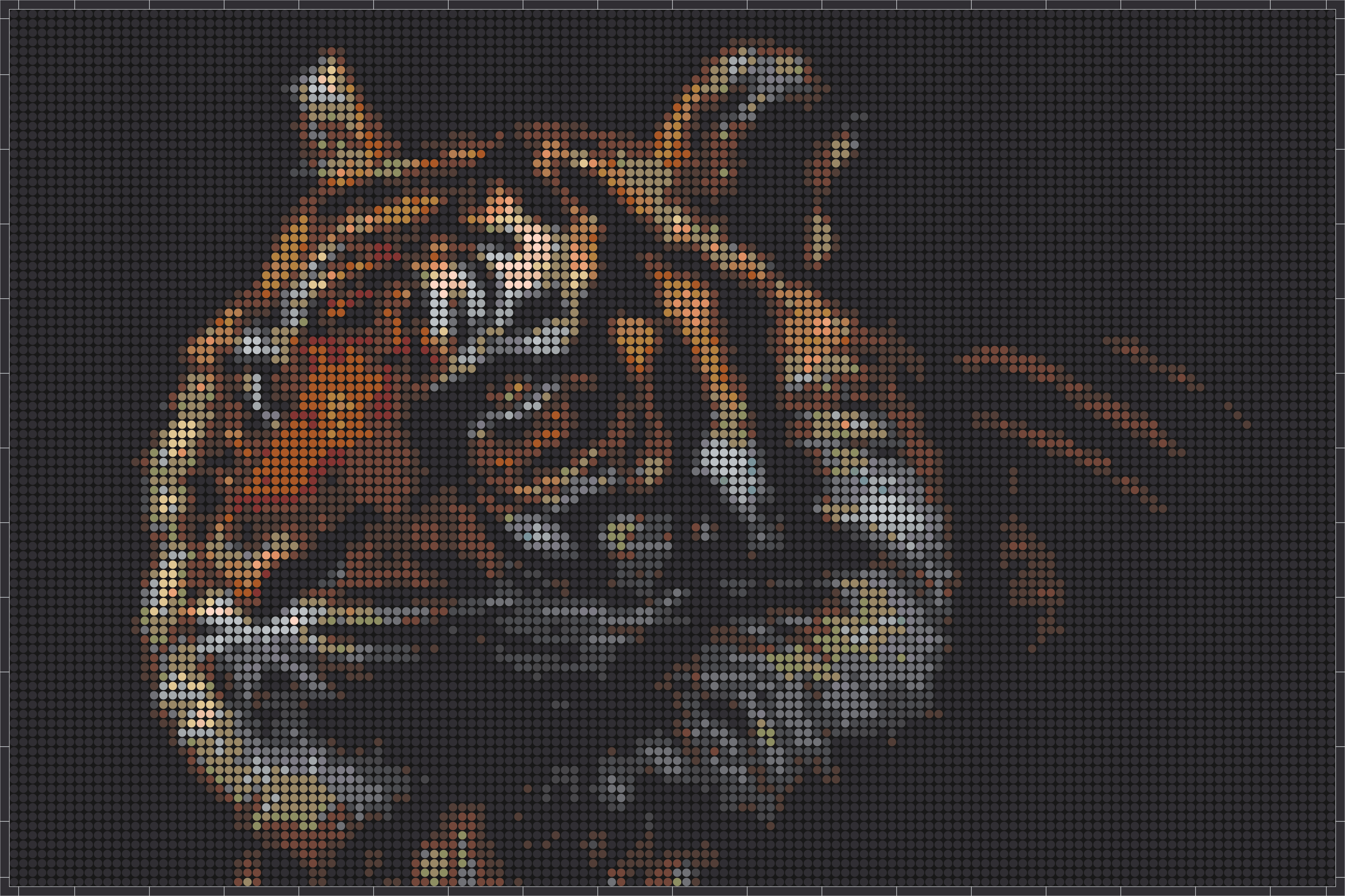 Tiger 1 – Pixel-Art Mosaik Set aus Klemmbausteinen | Tiermotiv Wandbild DIY