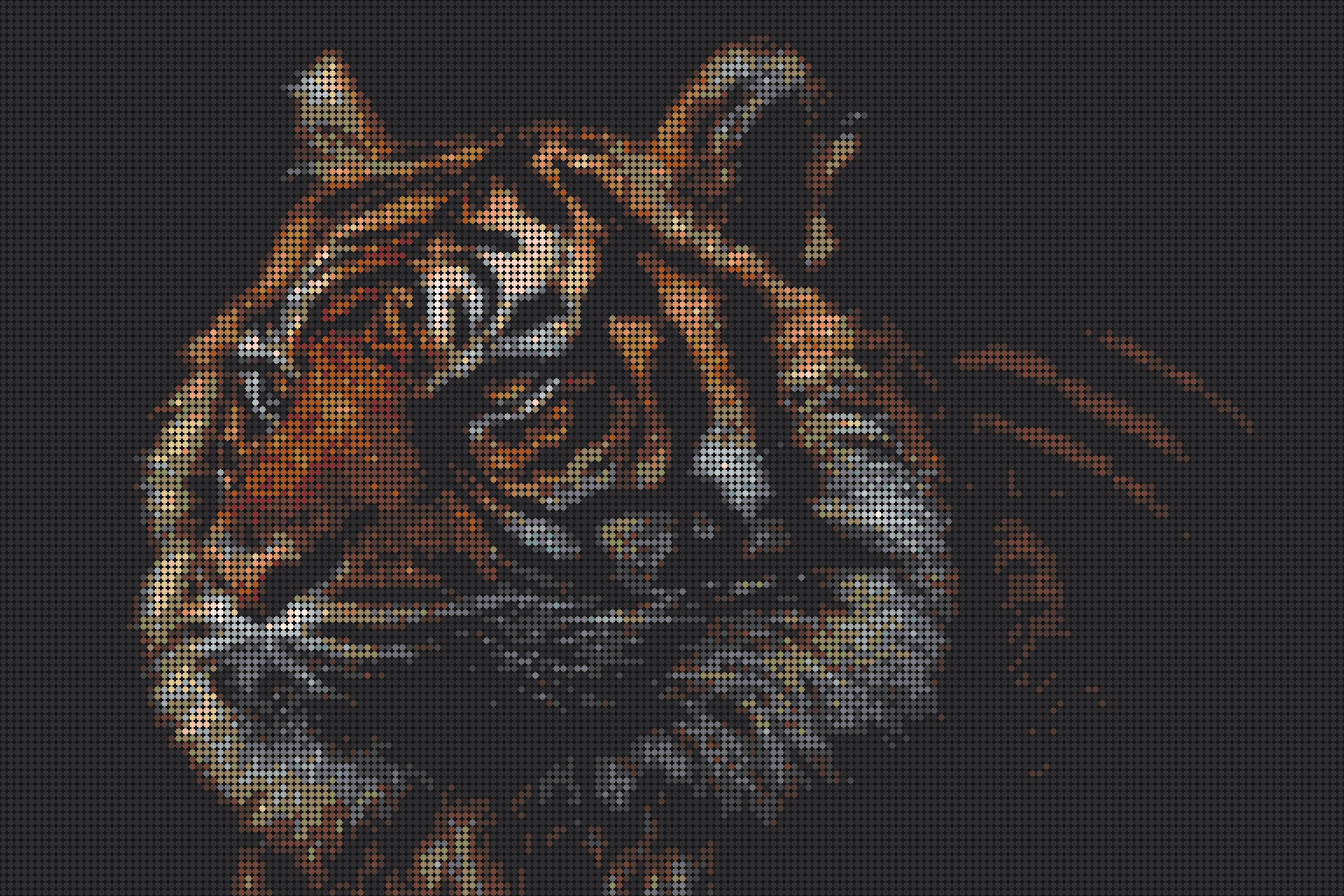 Tiger 1 – Pixel-Art Mosaik Set aus Klemmbausteinen | Tiermotiv Wandbild DIY