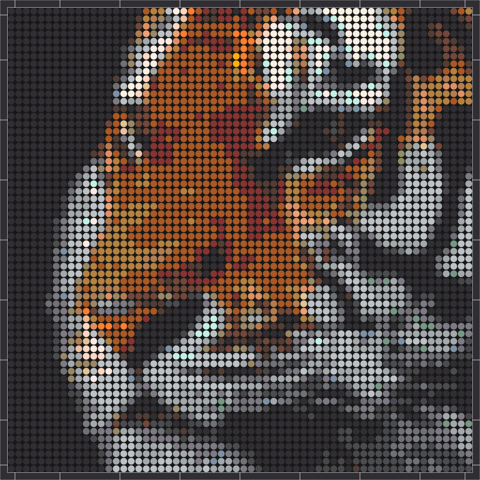 Tiger 2 – Pixel-Art Mosaik Set aus Klemmbausteinen | Tiermotiv Wandbild DIY