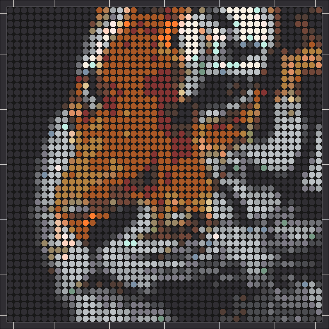 Tiger 2 – Pixel-Art Mosaik Set aus Klemmbausteinen | Tiermotiv Wandbild DIY