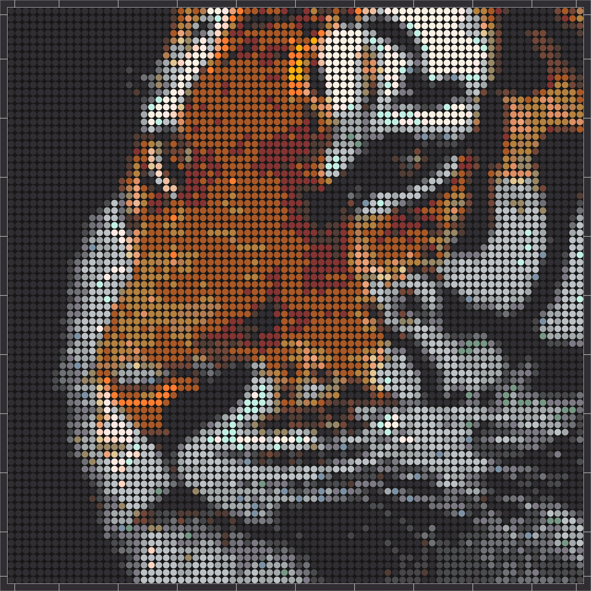 Tiger 2 – Pixel-Art Mosaik Set aus Klemmbausteinen | Tiermotiv Wandbild DIY