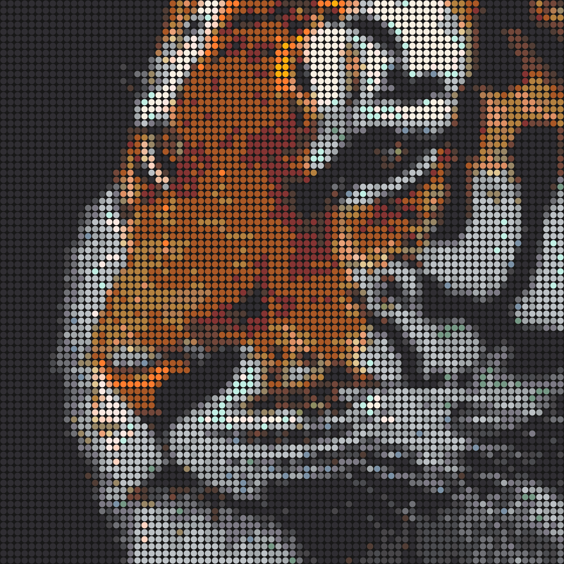 Tiger 2 – Pixel-Art Mosaik Set aus Klemmbausteinen | Tiermotiv Wandbild DIY