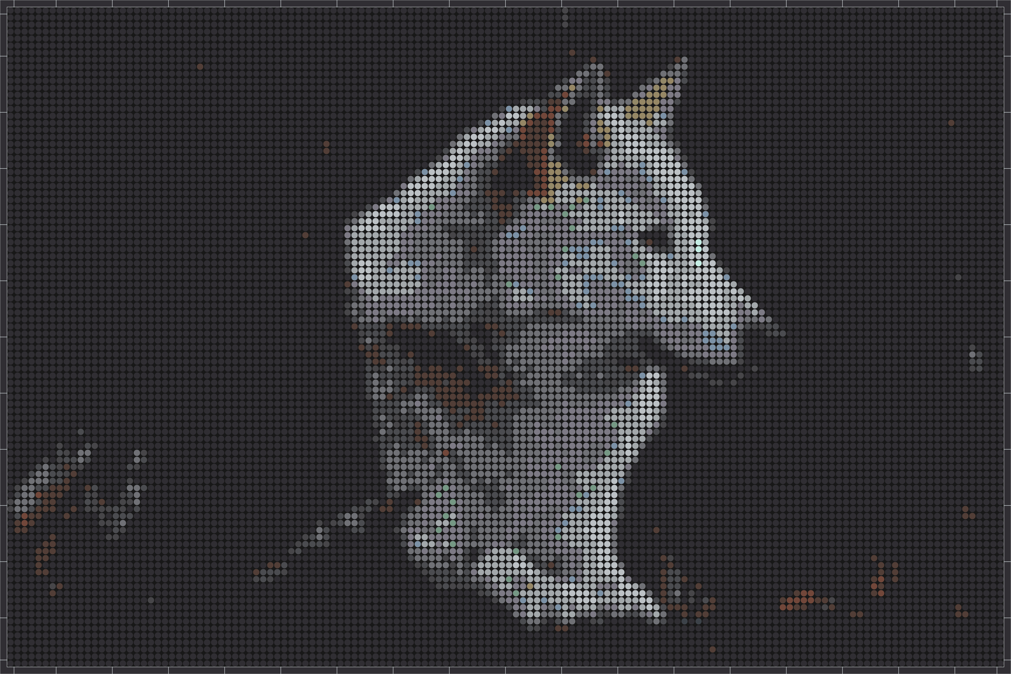 Wolf 1 – Pixel-Art Mosaik Set aus Klemmbausteinen | Tiermotiv Wandbild DIY