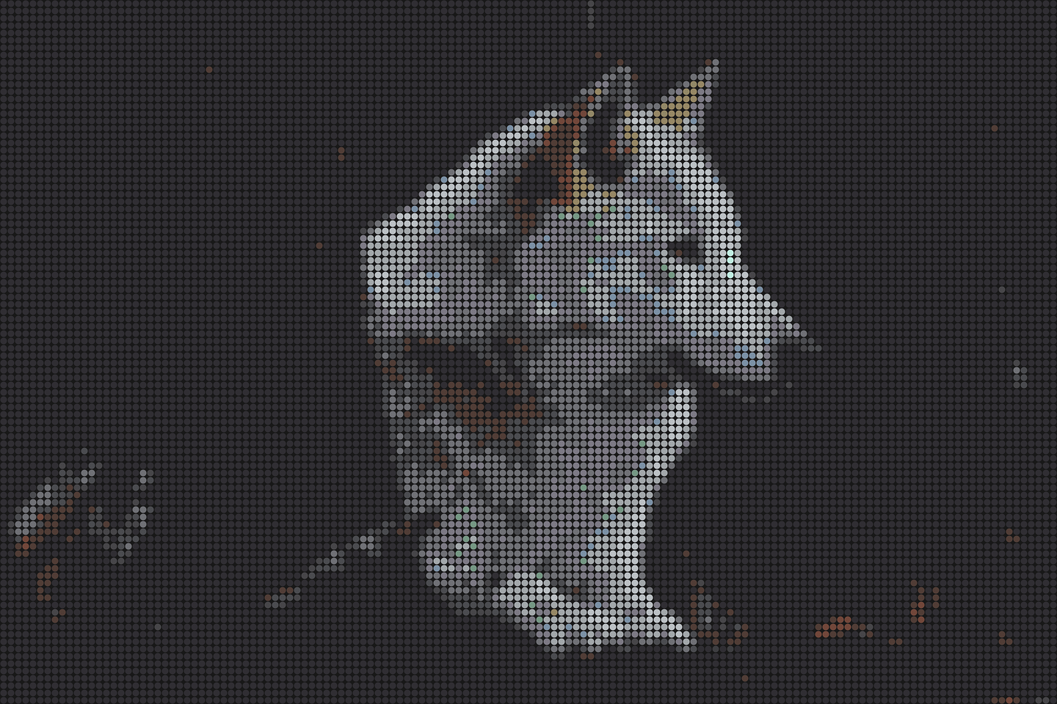 Wolf 1 – Pixel-Art Mosaik Set aus Klemmbausteinen | Tiermotiv Wandbild DIY