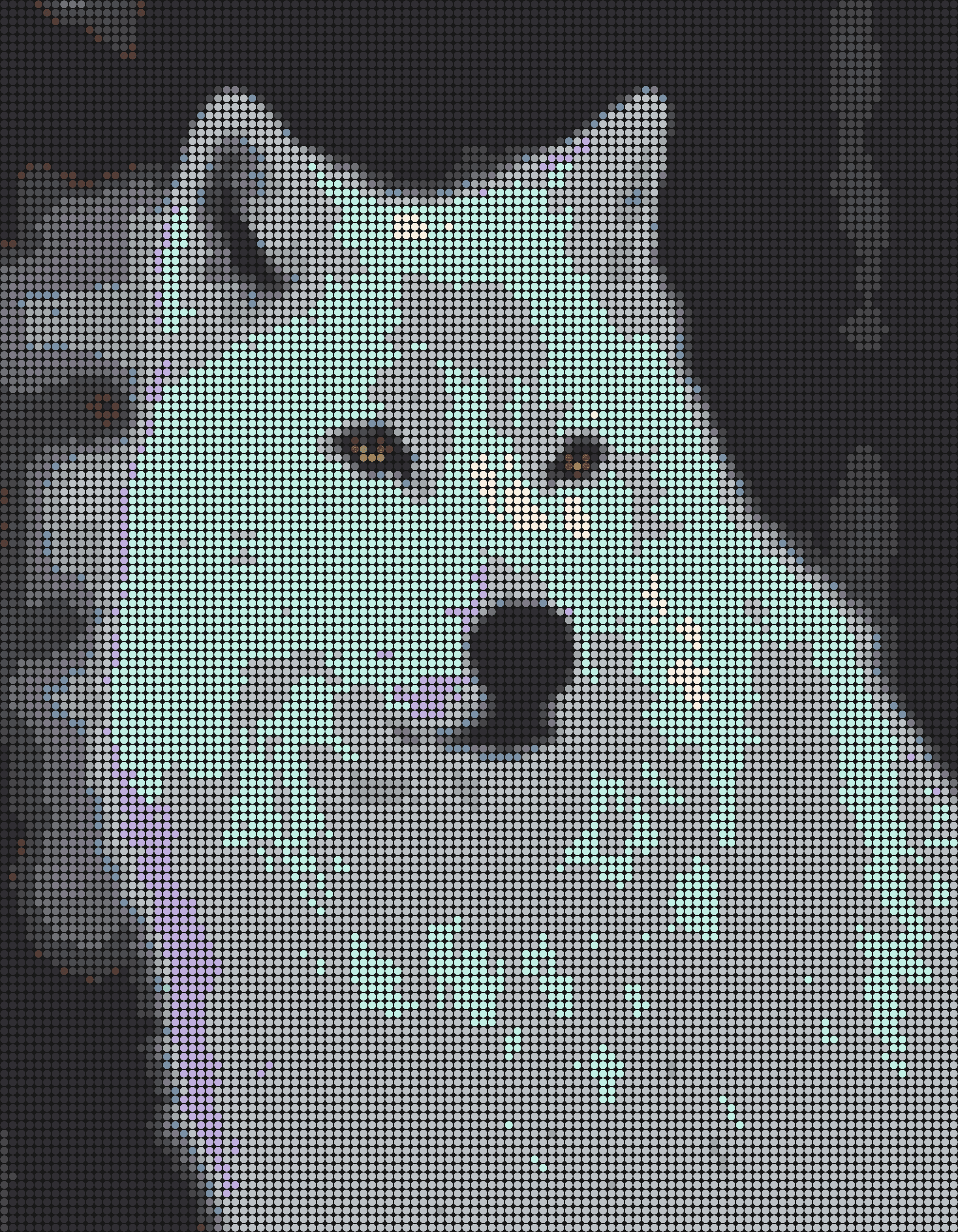 Wolf 2 – Pixel-Art Mosaik Set aus Klemmbausteinen | Tiermotiv Wandbild DIY