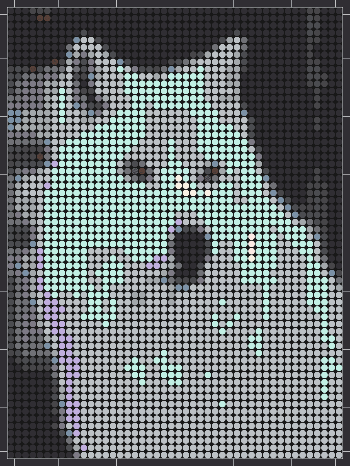 Wolf 2 – Pixel-Art Mosaik Set aus Klemmbausteinen | Tiermotiv Wandbild DIY