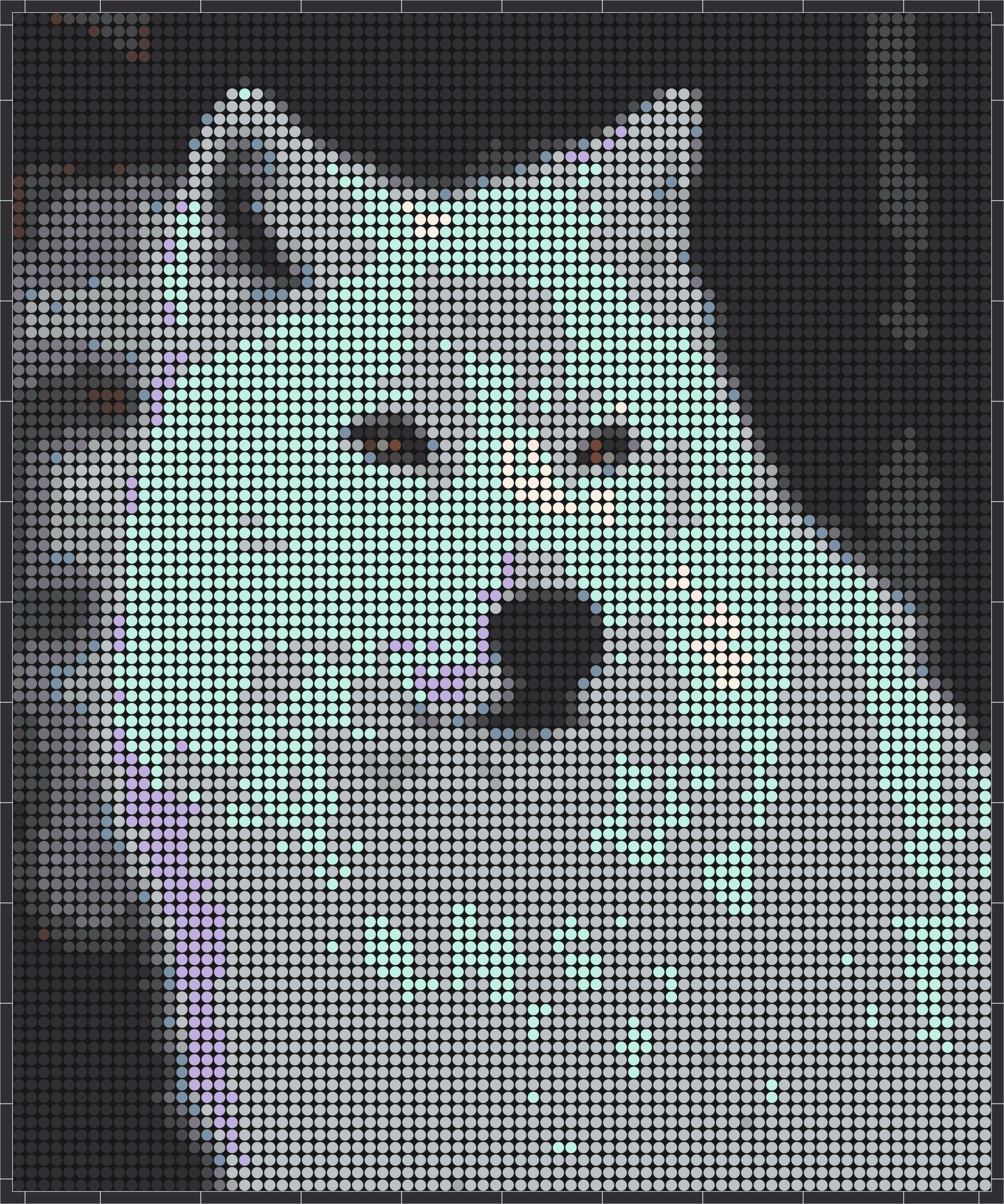 Wolf 2 – Pixel-Art Mosaik Set aus Klemmbausteinen | Tiermotiv Wandbild DIY