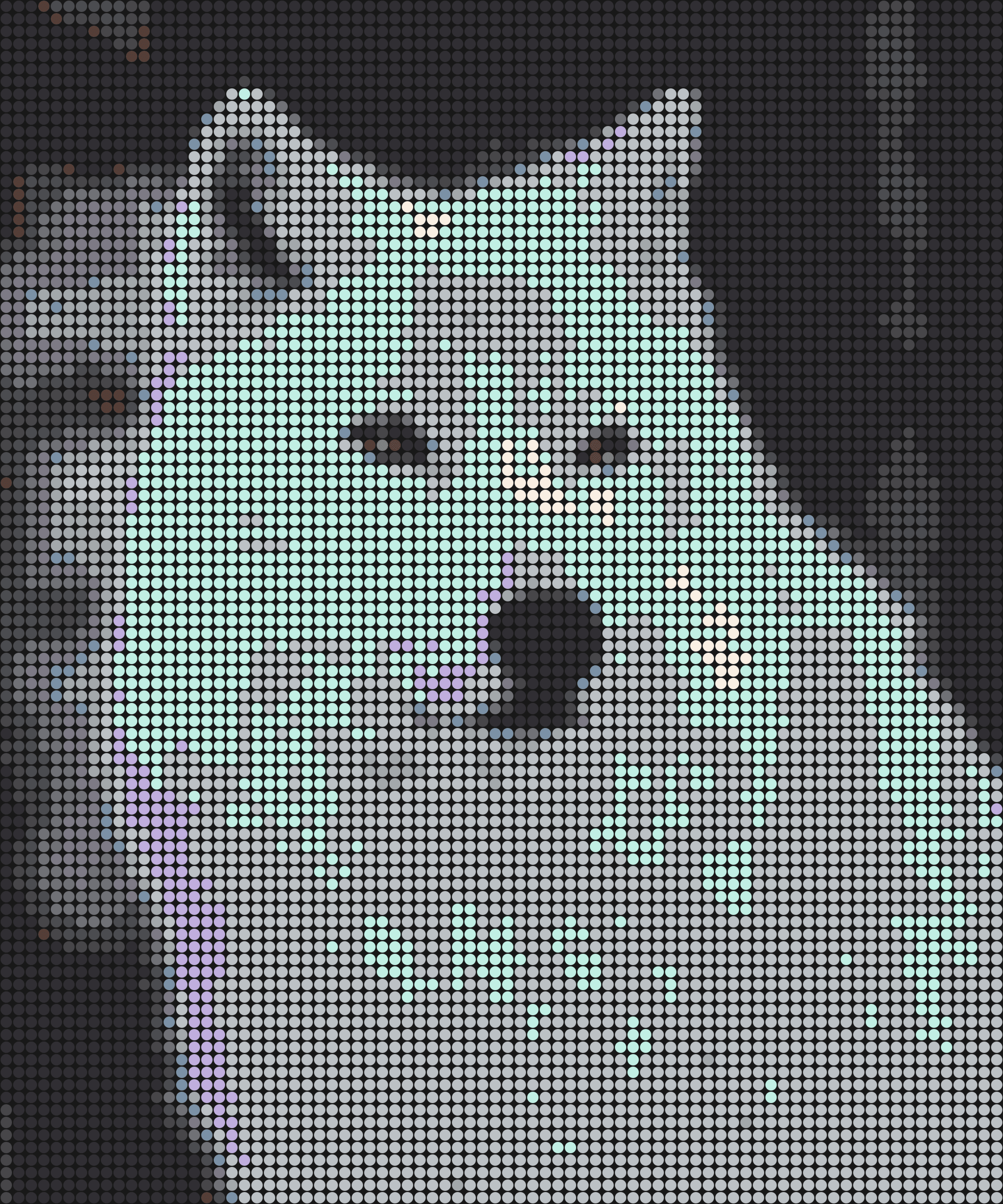 Wolf 2 – Pixel-Art Mosaik Set aus Klemmbausteinen | Tiermotiv Wandbild DIY